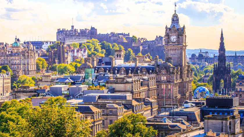 Vue d'Edimbourg capitale de l'écosse